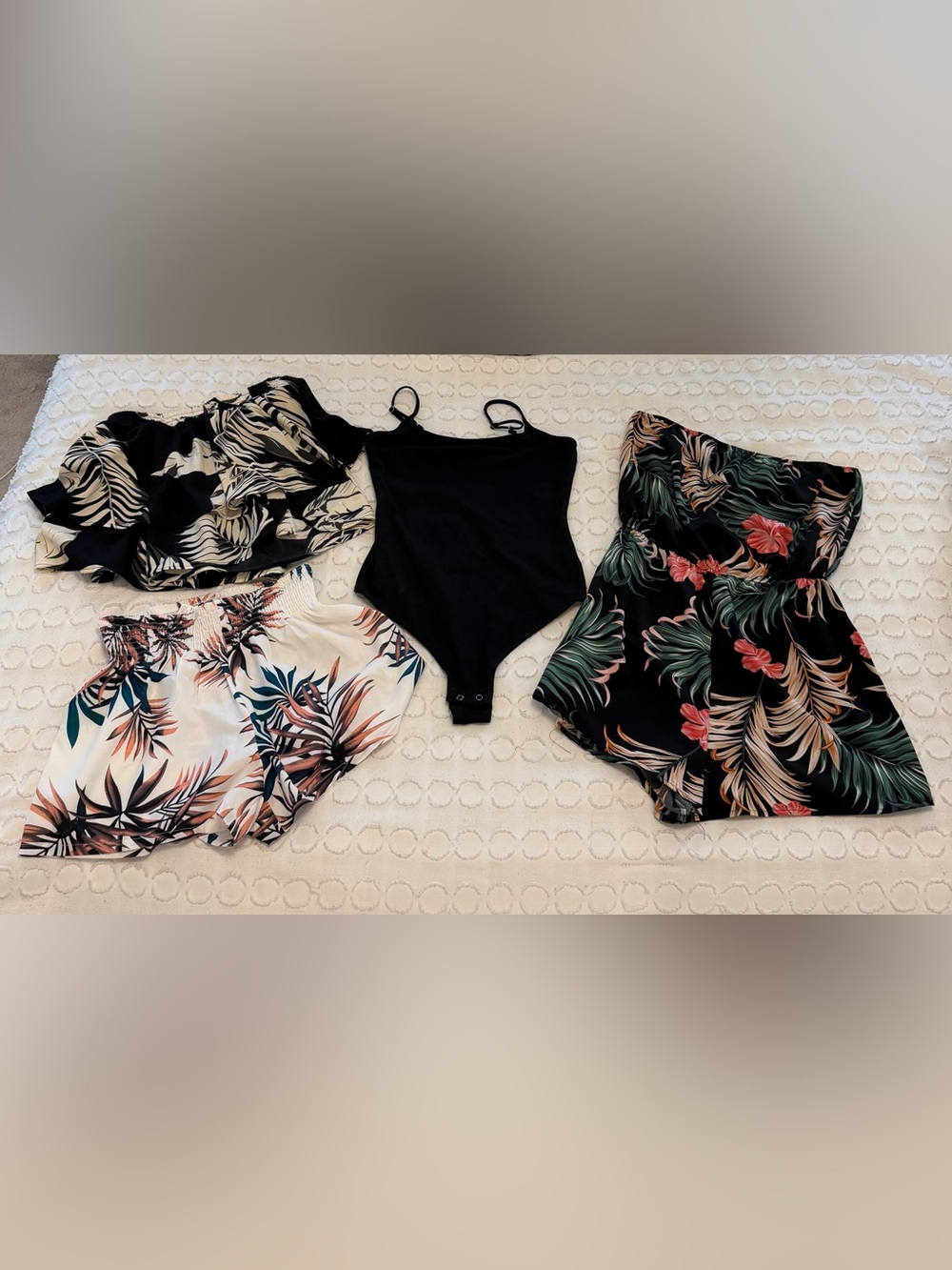 Vaca-Bundle! One-Piece Bodysuit with Adjustable Straps, Jumpsuit and Shorts
